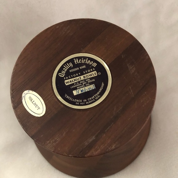 Quality Heirloom Walnut Footed Pedestal Mid Century Wooden Bowl Vintage - Picture 4 of 7